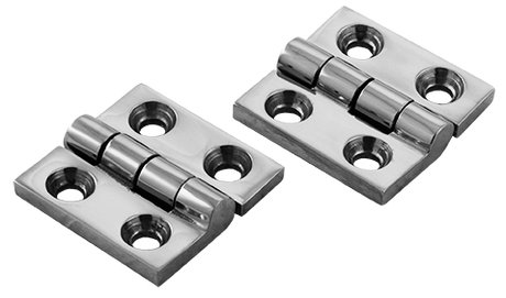 Heavy Duty S/S Polished Hinges 38mm X 38mm Pair