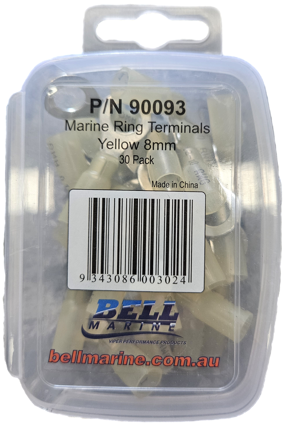 Marine Glue Lined Ring Terminal Yellow - 8mm - 30 Pack