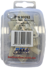 Marine Glue Lined Ring Terminal Yellow - 8mm - 30 Pack