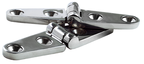 Heavy Duty S/S Polished Hinges 95mm X 25mm Pair