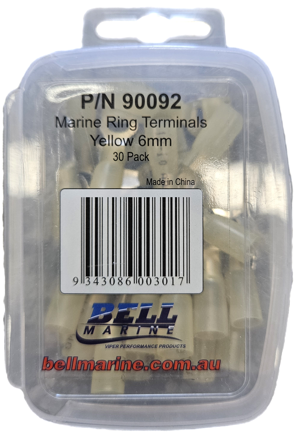 Marine Glue Lined Ring Terminal Yellow - 6mm - 30 Pack