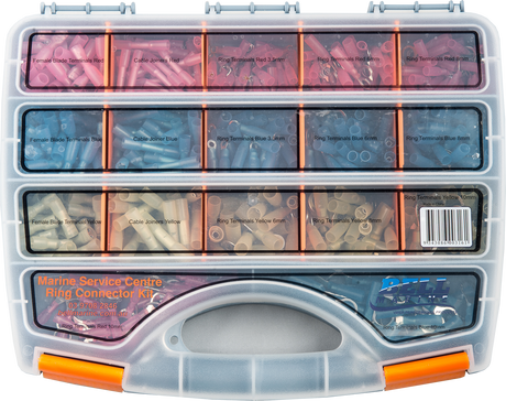 Glue Lined Marine Ring Terminal Tinned Copper Kit - 620 Pieces