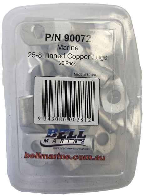 Tinned Copper Lug 25-8mm - 20 Pack