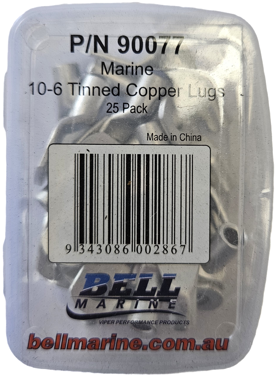 Tinned Coppper Lug 10-6mm - 25 Pack