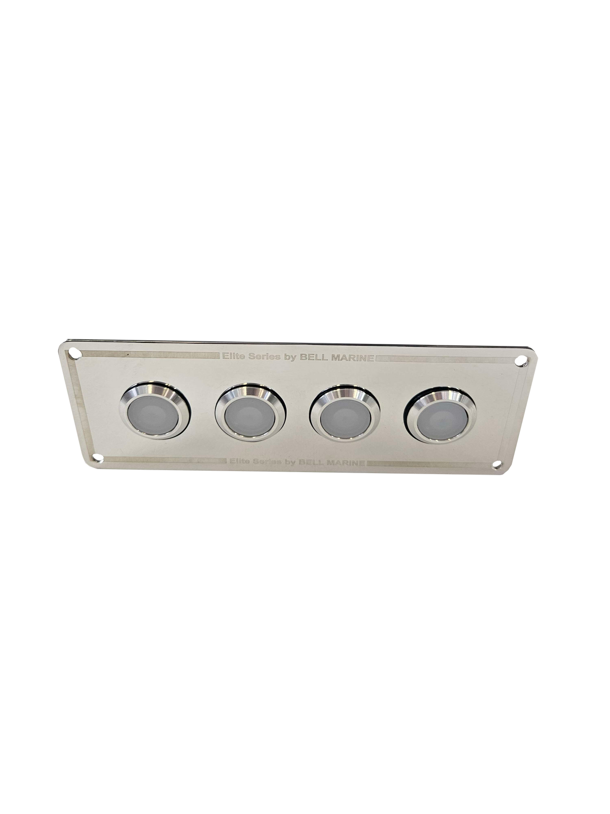 4 gang stainless steel switch panel with 20A backlit switches