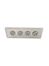 4 gang stainless steel switch panel with 20A backlit switches