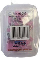 Marine Glue Lined Ring Terminal Red - 10mm - 30 Pack