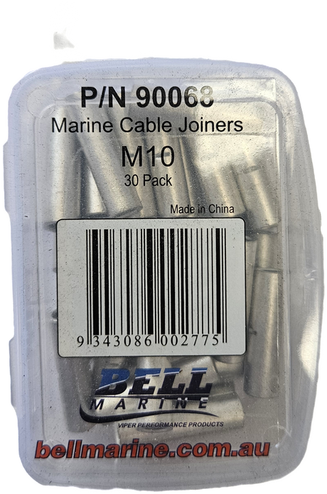 Cable Joiners M10 Tinned Copper - 30 Pack