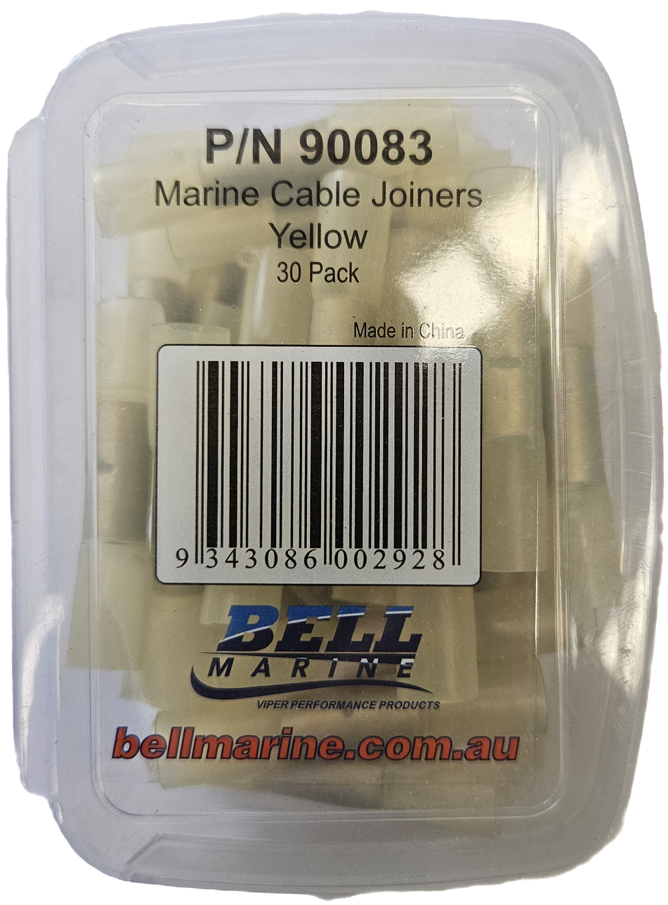 Marine Glue Lined Cable Joiner Yellow - 6-8mm - 30 Pack