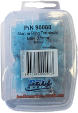 Marine Glue Lined Ring Terminal Blue - 3.5mm - 40 Pack