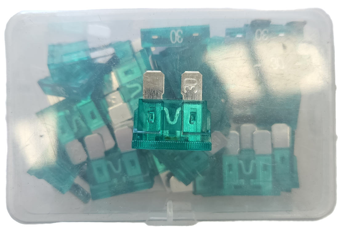 30A Blade Led Fuse Green - 30 Pack