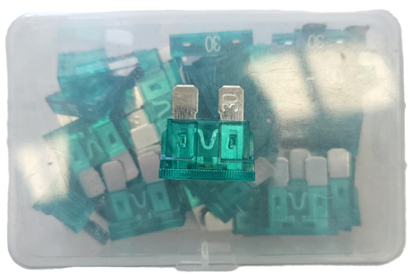 30A Blade Led Fuse Green - 30 Pack