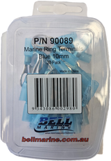 Marine Glue Lined Ring Terminal Blue - 10mm - 30 Pack