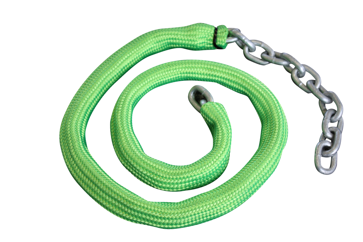Viper Chain Sock To Suit 6mm Shortlink Chain - 8Mtrs - For Micro Winch - Fluoro Green