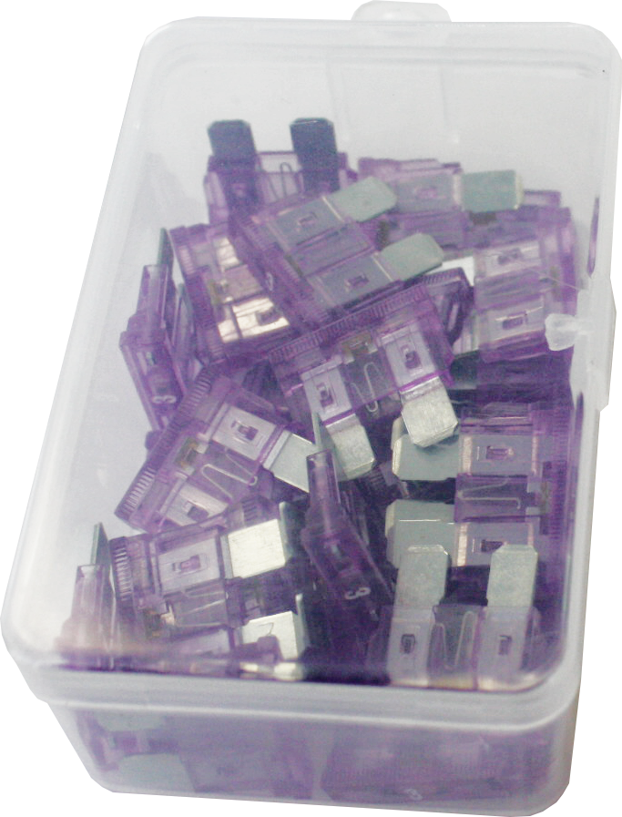 3A Led Indicator Blade Fuse Purple - 30 Pack
