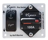 Combo Led Up/Down Momentary Switch & 100A Circuit Breaker Plus Alloy Face Place