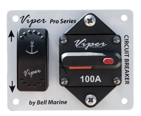 Combo Led Up/Down Momentary Switch & 100A Circuit Breaker Plus Alloy Face Place