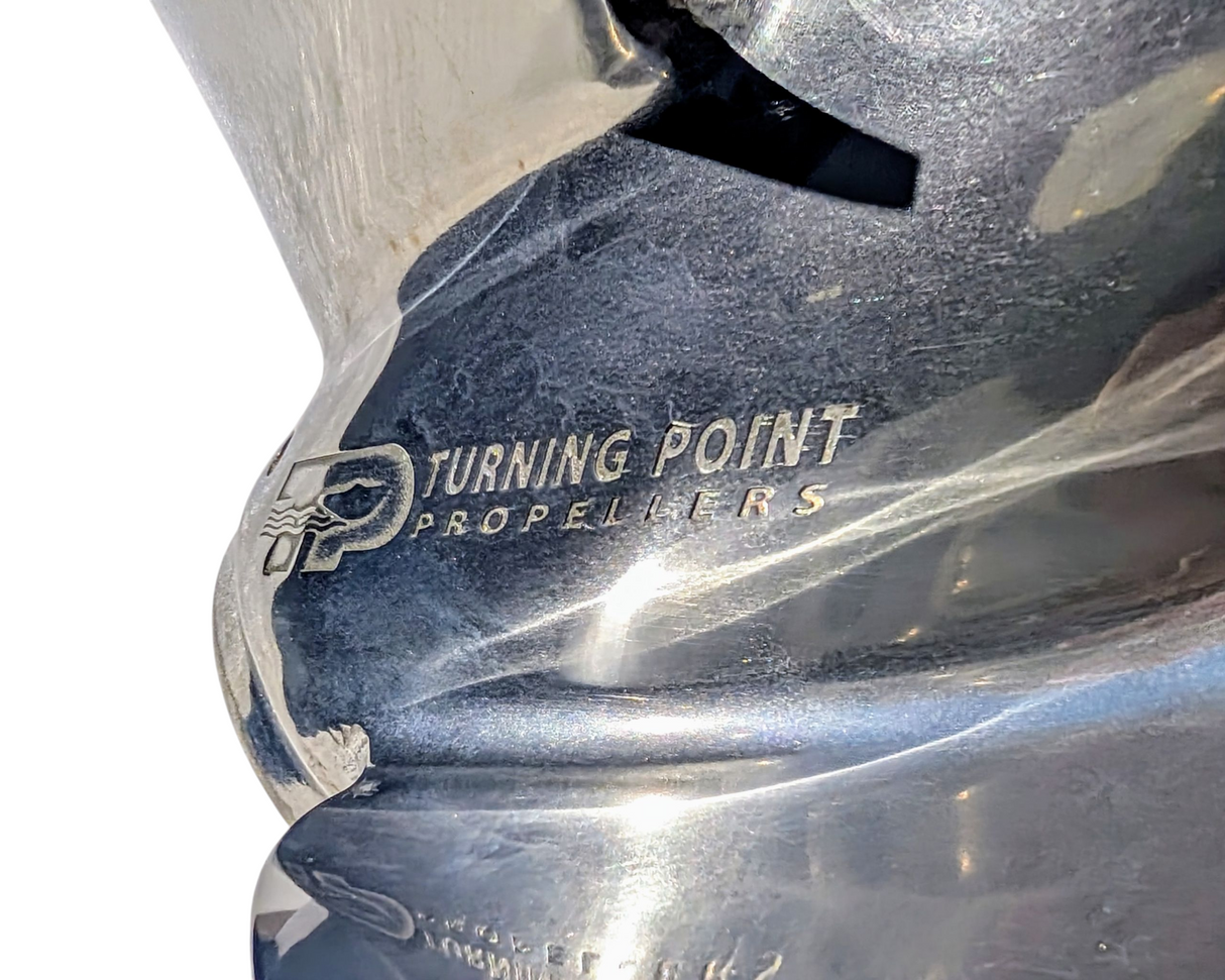 Turning Point Stainless Steel Propeller - Suzuki, Yamaha. Honda, Mercury, Tohatsu 150hp to 300hp 4-Blade 15dia x 15p RH