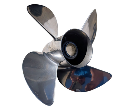 Turning Point Stainless Steel Propeller - Suzuki, Yamaha. Honda, Mercury, Tohatsu 70hp to 140hp 4-Blade 13dia x 19p RH