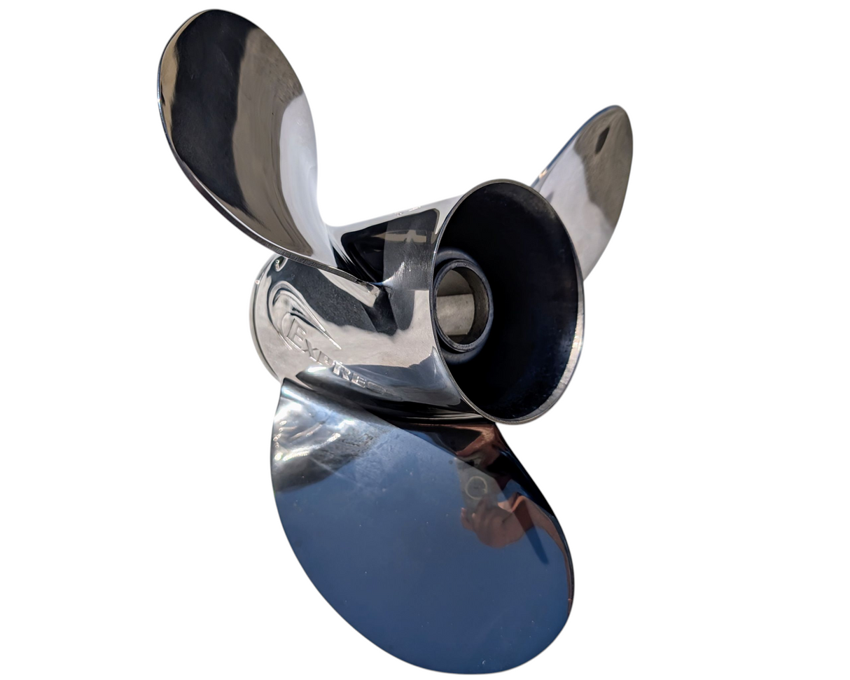 Turning Point Stainless Steel Propeller - Suzuki, Yamaha. Honda, Mercury, Tohatsu 70hp to 140hp 3-Blade 13.25dia x 19p RH