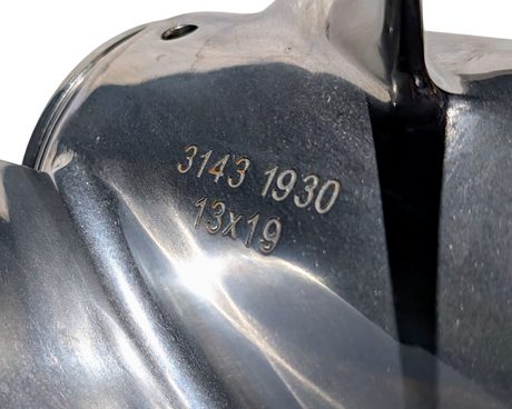 Turning Point Stainless Steel Propeller - Suzuki, Yamaha. Honda, Mercury, Tohatsu 70hp to 140hp 4-Blade 13dia x 19p RH