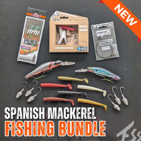 Spanish Mackerel Lure Bundle | Reaper Rigs, 80lb Wire Trace, Sabiki, Reaper 130 & 110, Paddle Worms & Deeptrix Jigs