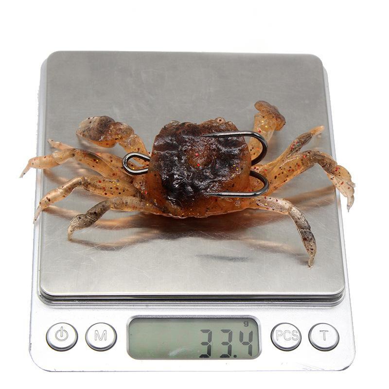 Artificial Soft Plastic Crab 34.6g 10cm Double Hooked