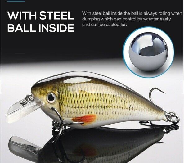 Shallow Diving Crank Bait Wobbler 80mm 12g