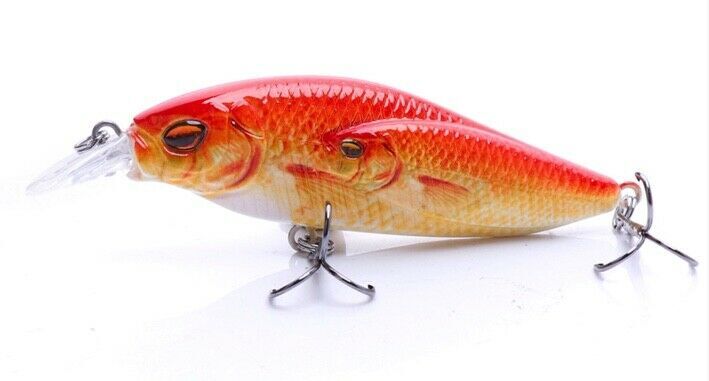 Crank Bait Shallow Diving Minnow Fishing Lure 75mm 11g Multi-Fish Design