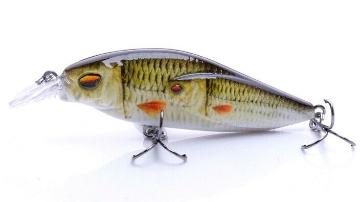 Crank Bait Shallow Diving Minnow Fishing Lure 75mm 11g Multi-Fish Design