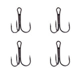 Treble Hook 4 Piece Set, Heavy Steel Treble Hooks