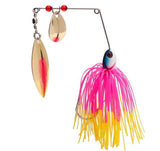 Multiple Coloured Spinner Bait with Metal Jig and Silicone Skirt Value Pack 5pc - 15g