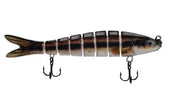 Jointed Swimbait Fishing Lure 8 Segmented 135mm 19g [Colour: Brown Stripe]
