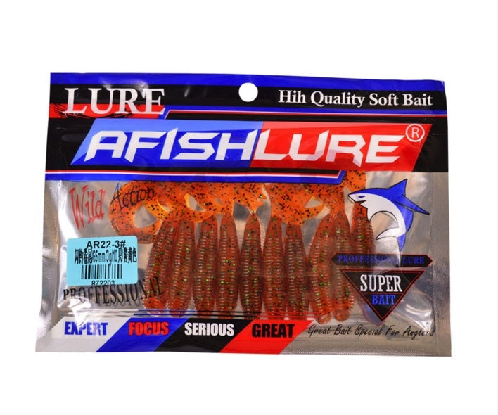 Curl Tail Grub Soft Plastic Fishing Lure 65mm 10pc-bag