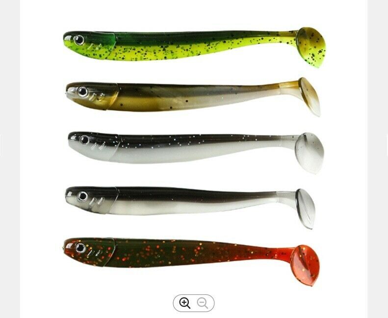 Soft Plastic Minnow Paddle Tail Lure 4pc-6pc-8pc