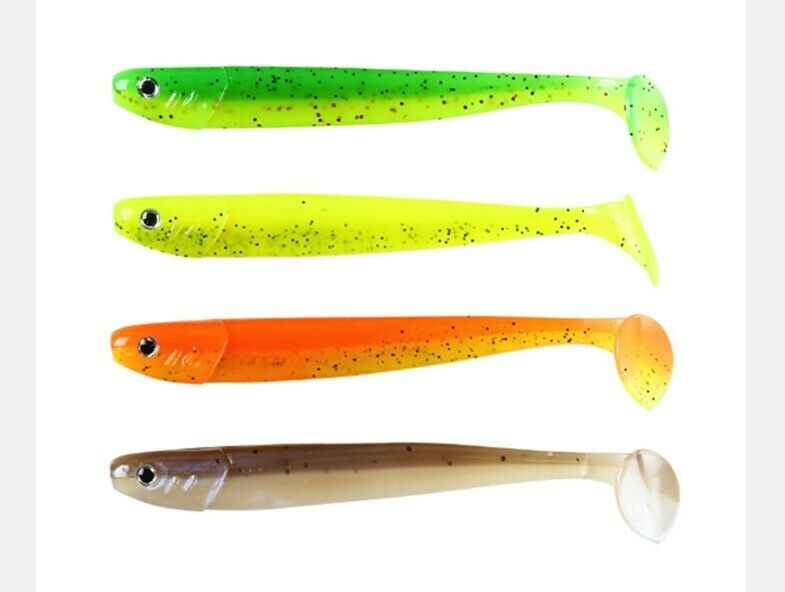 Soft Plastic Minnow Paddle Tail Lure 4pc-6pc-8pc