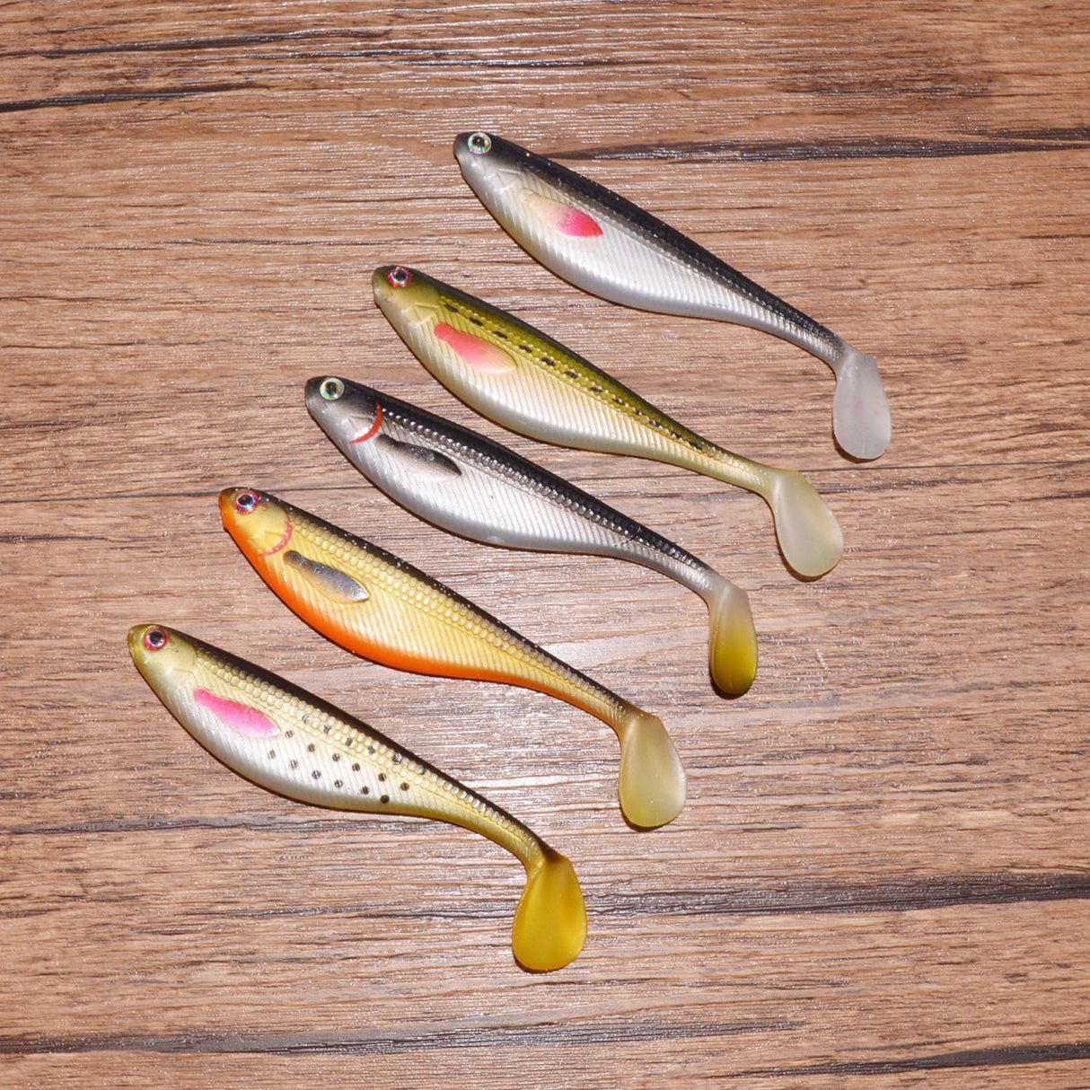 90mm Soft Mullet Shad 6g 3D Eyes