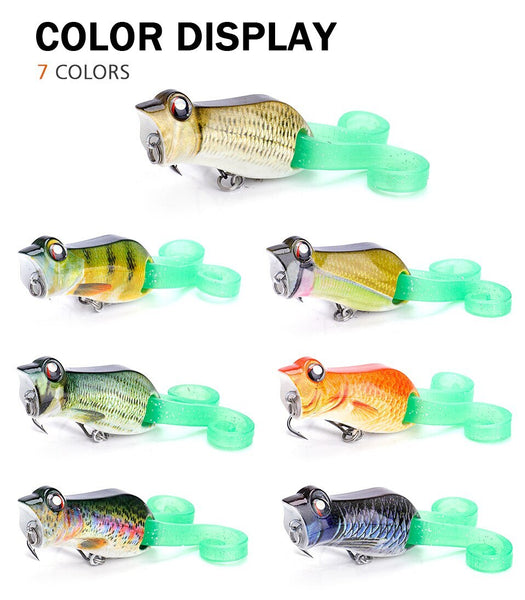 1Pcs 50mm 11g Topwater Popper Fishing Lure Frog Bait with