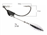 Lurelock Weedless Sequin Jig Head 3pc