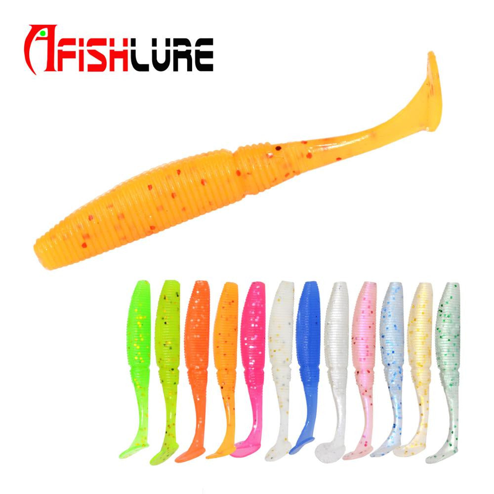 75mm T Attack Paddle Tail Soft Plastic Minnow