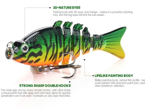 Baby Jointed Swimbait Fishing Lure 6pc Segmented 50mm 2.5g