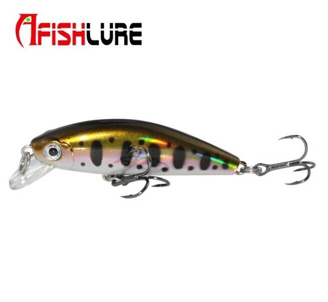 New Double Crutch Minnow Lures 50mm 6.6g, Hard Plastic Minnow Fishing Lures