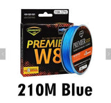 Premier Braided Fishing Line, 8 Strand Multifilament Braid 6-8-10-15lb, 210m