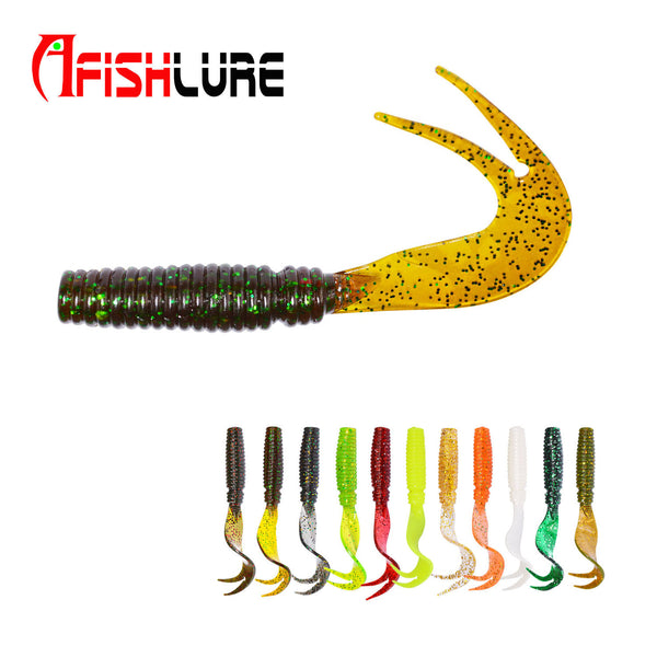 3 Forked Tail Grub Soft Plastic 3.3g 8pc