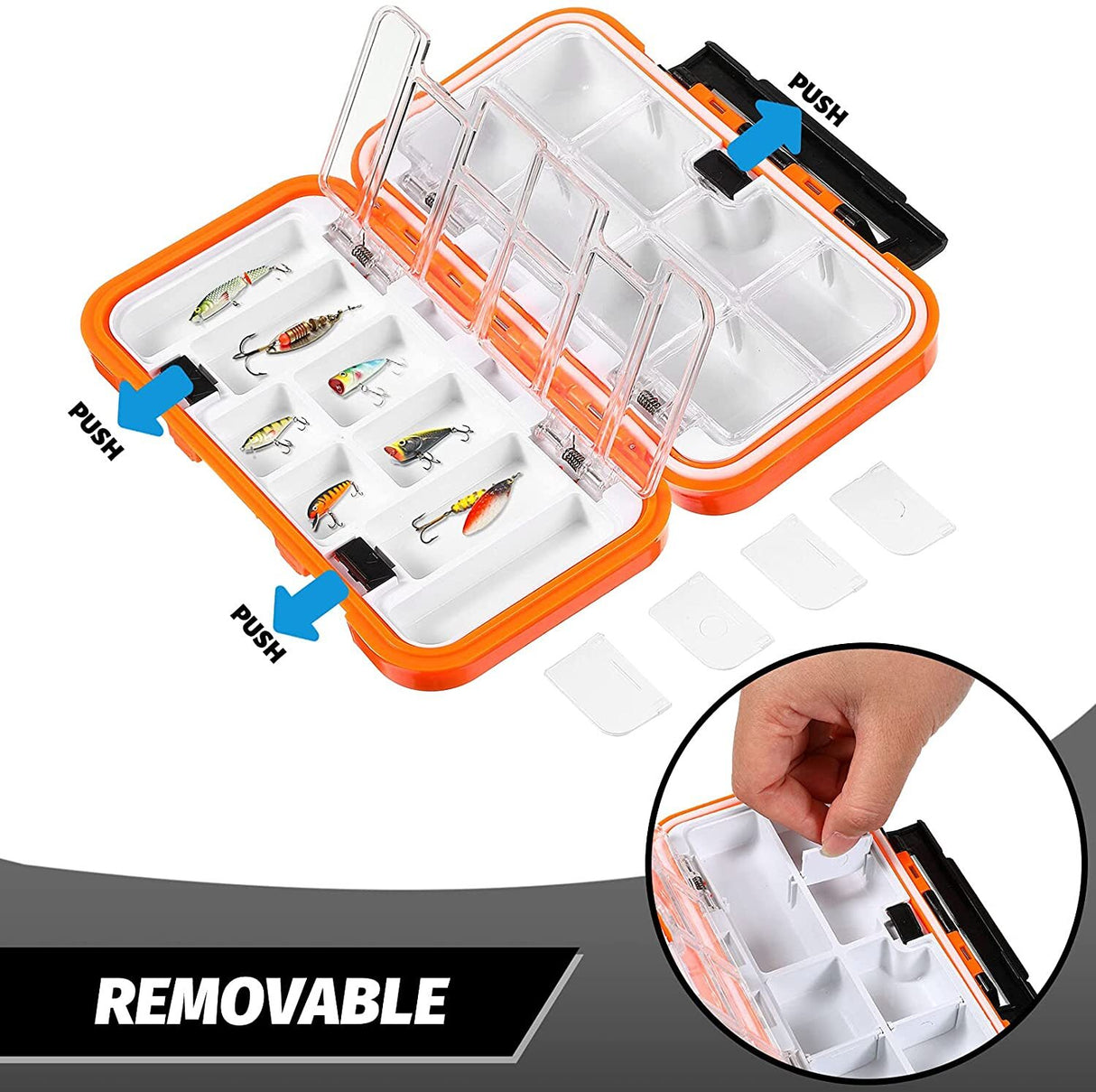 Tackle Box - Small 12pc Compartment Waterproof Storage Container