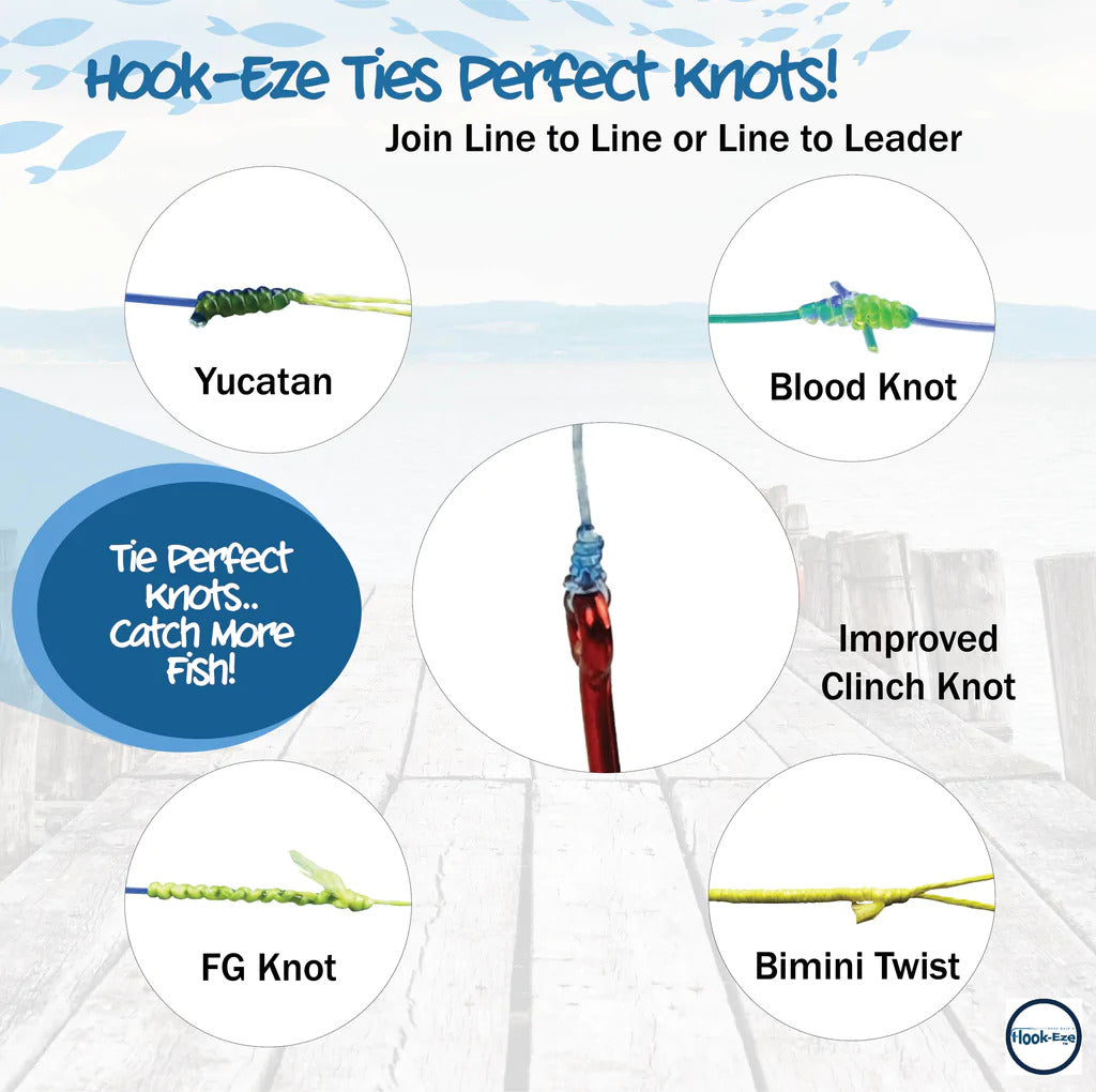 Multiple Variations of Hook-Eze Knot Tying Tool Standard Model for